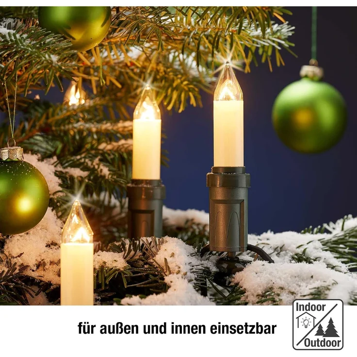 hellum Ersatz-Kerzen für Schwibbogen, 10 Stück 16V 4W Schaftkerze für Weihnachtsbaum Kerzen Lichterketten innen und außen mit 15 Brennstellen, Birnen für Lichterbogen E14/ 16V/ 4W/ 34 Lumen 905007 – Bild 4