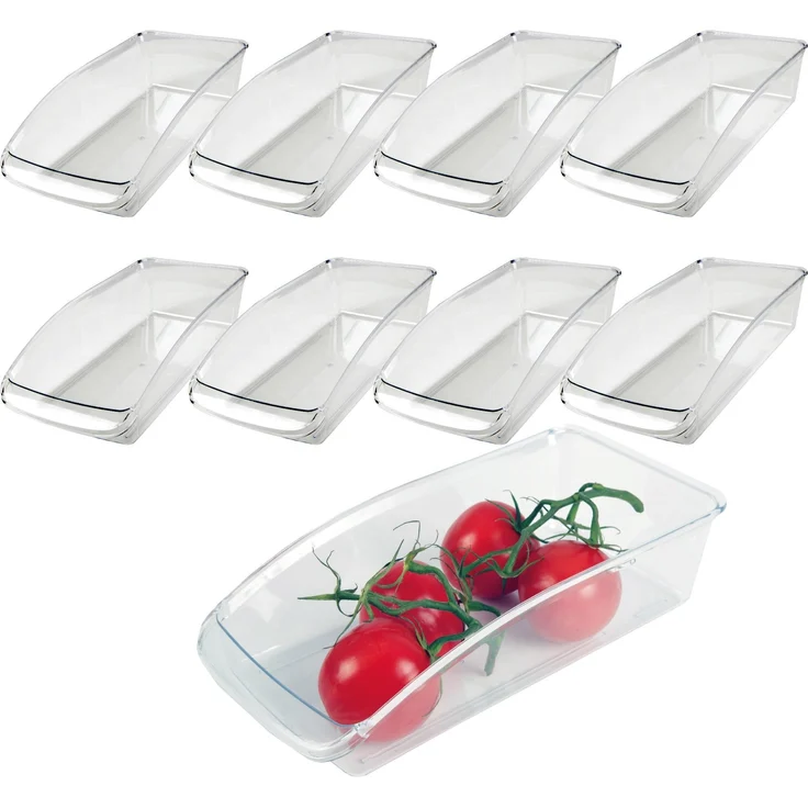 Kühlschrank - Behälter ( 33 x 15 x 8cm ) Kühlschrankbox Spülmaschinengeeignet - Hochwertige Aufbewahrungsbox mit Griff für die Küche – Bild 1