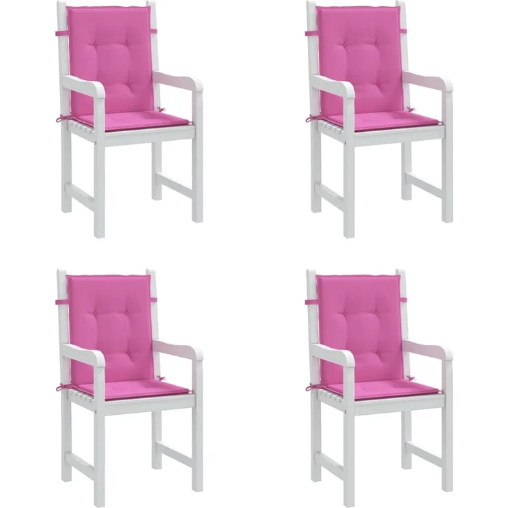 vidaXL Niedriglehner-Auflagen 4 Stk. Rosa Stoff 361335 – Bild 4