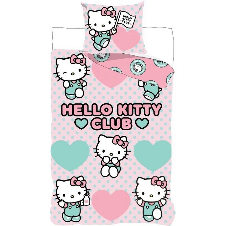 BrandMac Bettwäsche Hello Kitty - Bettwäsche-Set mit Wendemotiv, 135x200 & 80x80, Baumwolle, 100% Baumwolle – Bild 1