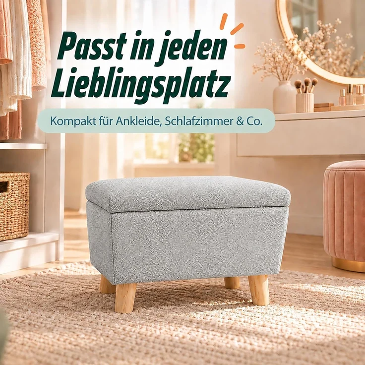 Relaxdays Fußhocker mit Stauraum – Bild 7