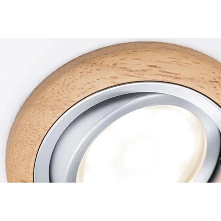 Paulmann 92239 LED Einbauleuchte Lanati 3er-Set schwenkbar 2700K Holzoptik Alu – Bild 7