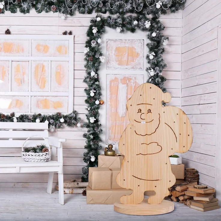 Weihnachtsbeleuchtung Draußen LED Weihnachtsdeko Außen Holz mit Timer 5307427 – Bild 3