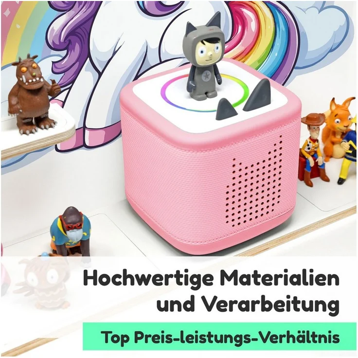 stadtecken Kinderregal groß, geeignet für Toniebox 2 und ca. 50 Tonies, Packung, Perfekte Aufbewahrung im Kinderzimmer – Bild 2