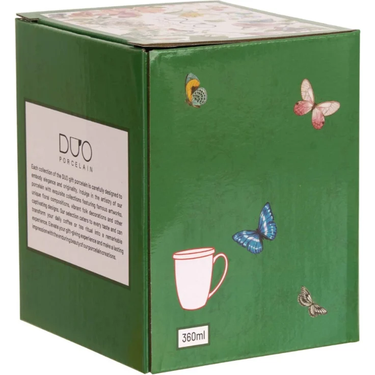 DUO Becher FLOWER DREAM, 360 ml, mit Teesieb und Deckel, New Bone China Porzellan – Bild 7