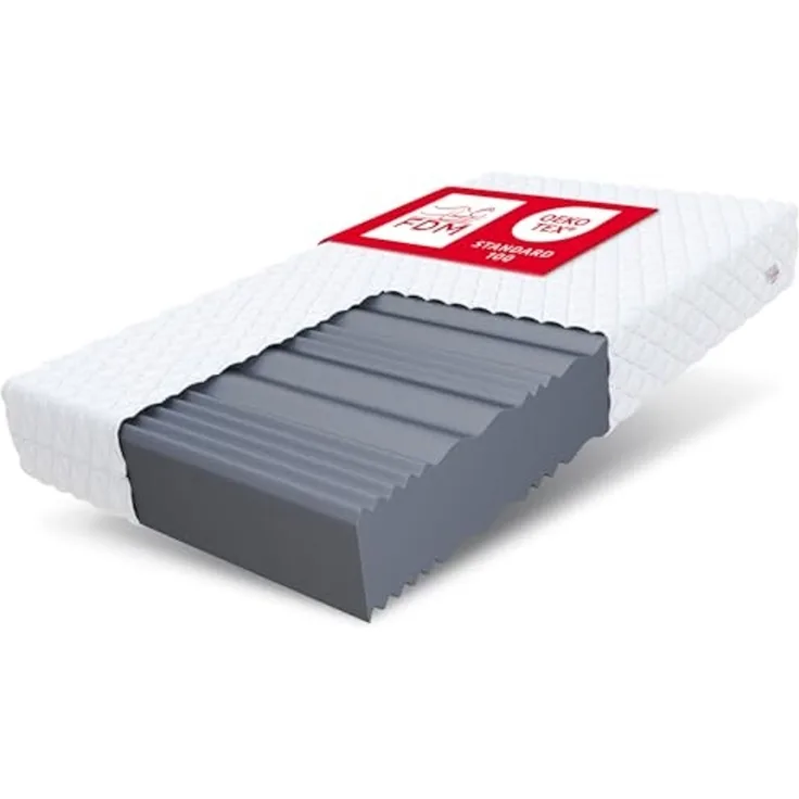 Matratze 100x200 Kaltschaum LIVIA MAX 7 Zonen profilierter Schaum H4 21 cm JERSEY