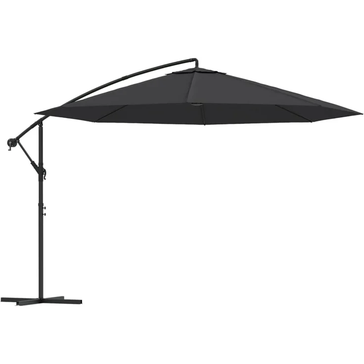 vidaXL Ampelschirm mit Aluminium-Mast 350 cm Schwarz 47130 – Bild 2
