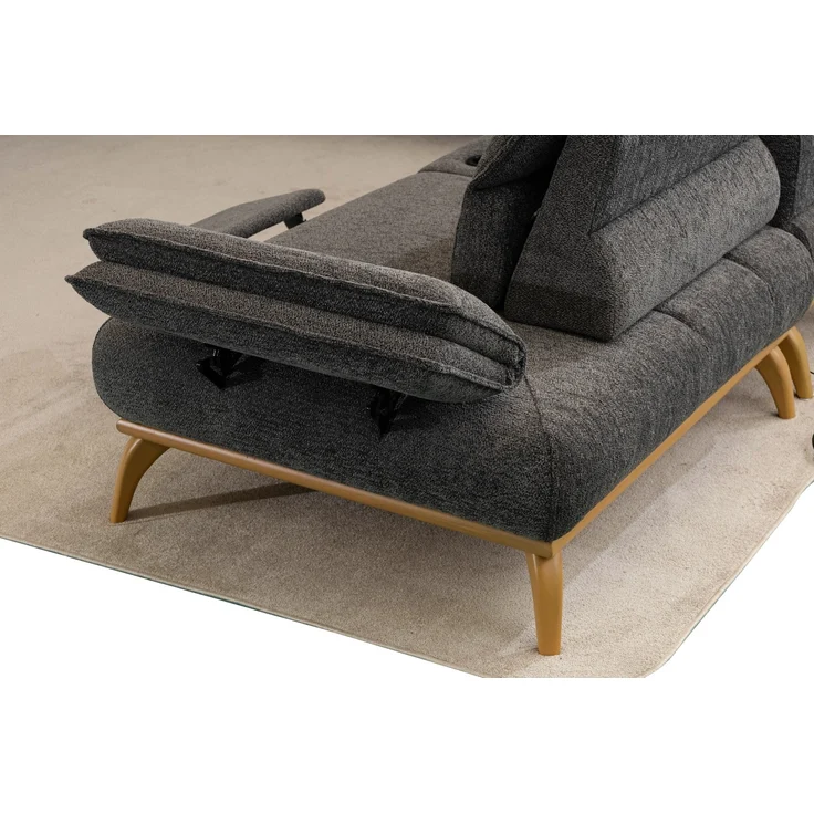 Modulares Ecksofa "Moonwort"-Anthrazit – Bild 5