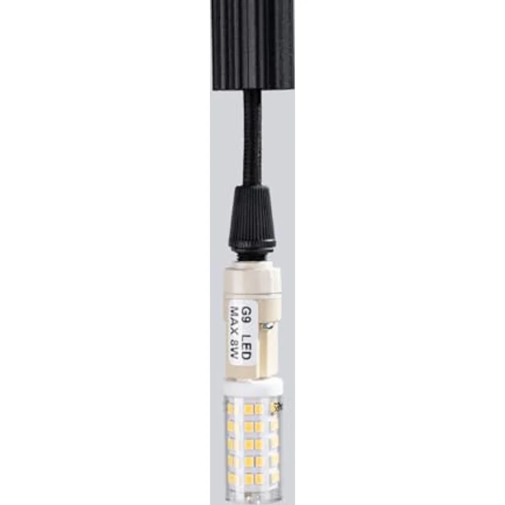 Sollux Lighting Pendelleuchte Arche 1, schwarze Pendelleuchte mit modernem Design und geripptem Stahlrohr, 120 cm Höhe – Bild 10