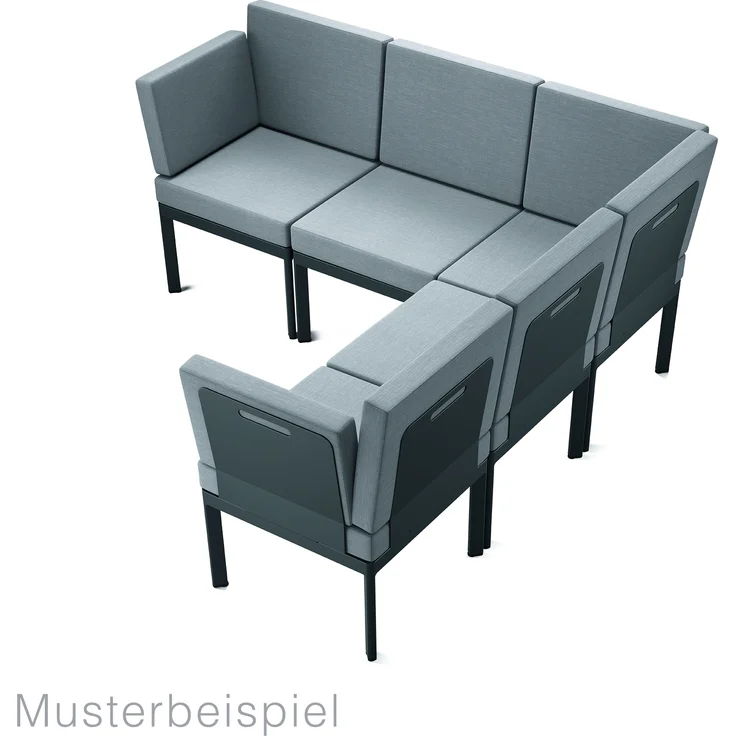 Sieger Lugo Lounge Basis - inkl. 1x Rücken- / Seitenelement + 1x Verbindungselement Einzelteil des Loungesets Lugo, Aluminium Eisengrau, 60 x 36 x 60 – Bild 19