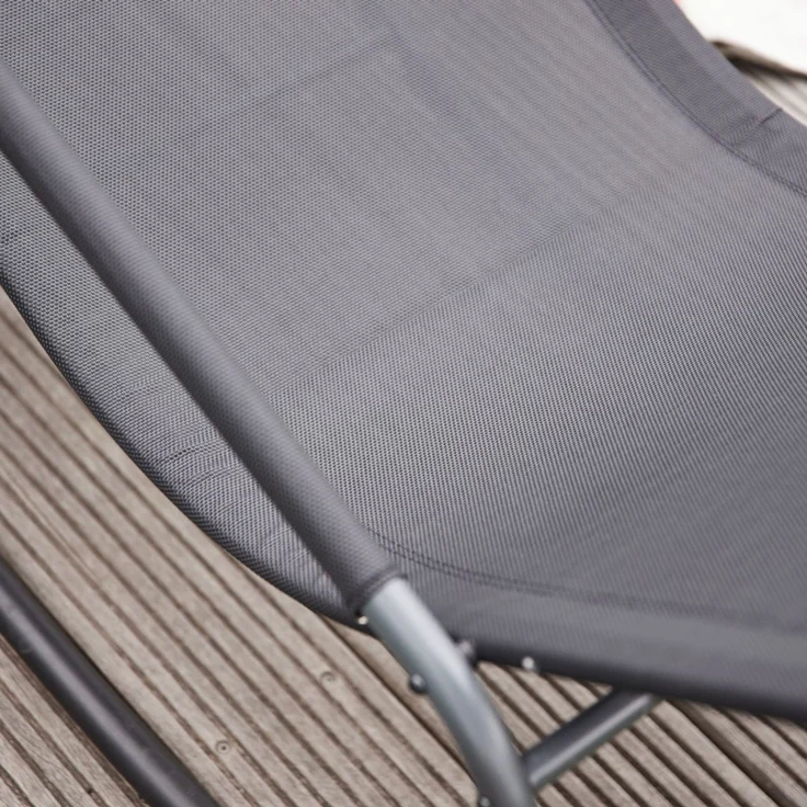 SIENA GARDEN 'Aliano' Schaukelliege mit Kissen, Black – Bild 10