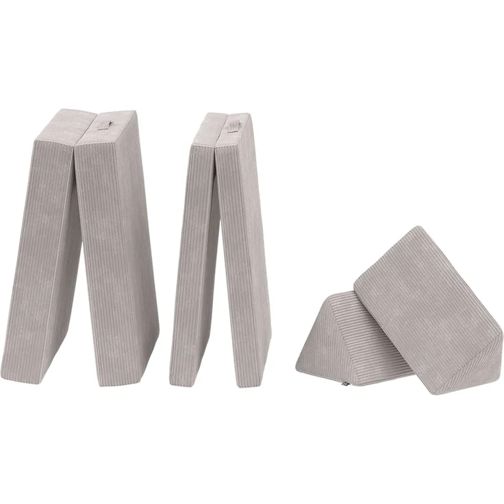 Bellabino 'Nile' Spielsofa, 4-tlg, Cord, grau, faltbare Kindercouch, abnehmbarer & waschbarer Bezug, Kindersofa aus Schaumstoff, Oeko-Tex zertifiziert – Bild 12