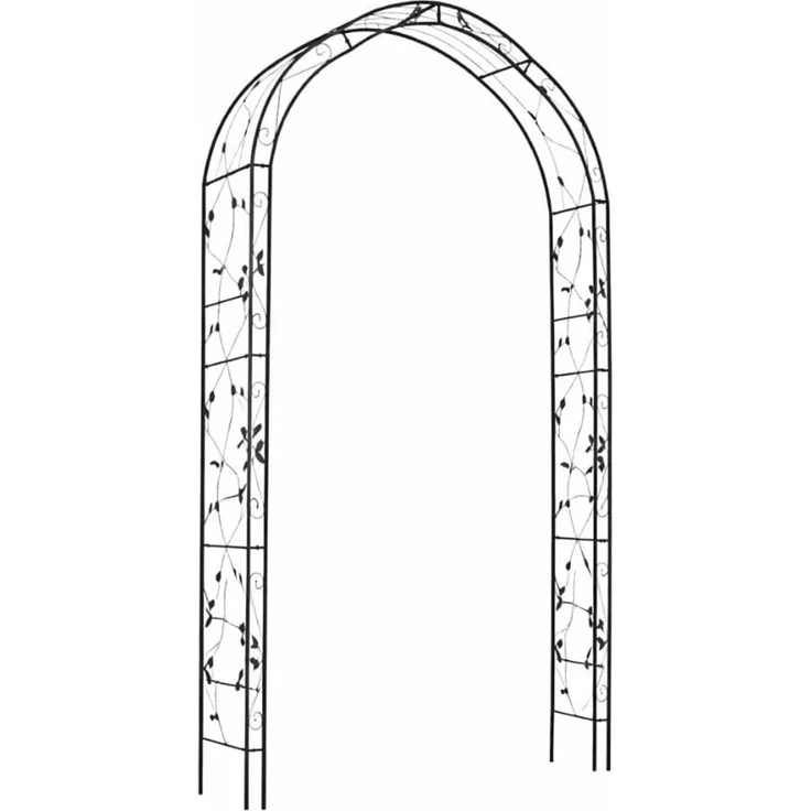 Rosenbogen LINA Schwarz Stahl | Gartenbogen Metall Rankhilfe Rosenhilfe – Bild 3