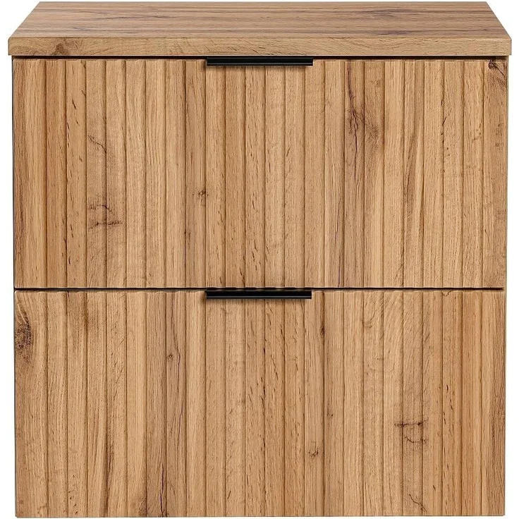 Vente-unique - ZEVARA Badmöbel-Set Holz, Platte Beige - B 46 cm x H 57 cm x L 60 cm – Bild 5
