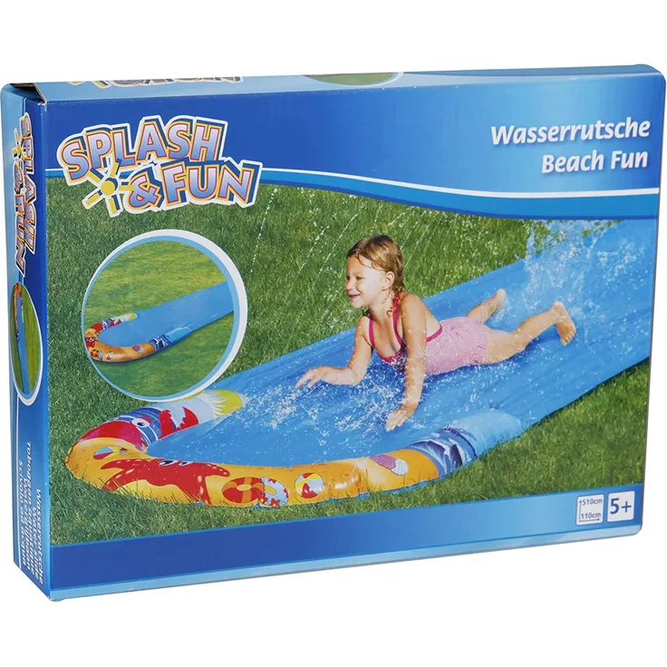 VEDES Großhandel GmbH - Ware Splash & Fun Wasserrutsche Beach Fun, 510 x 110 cm