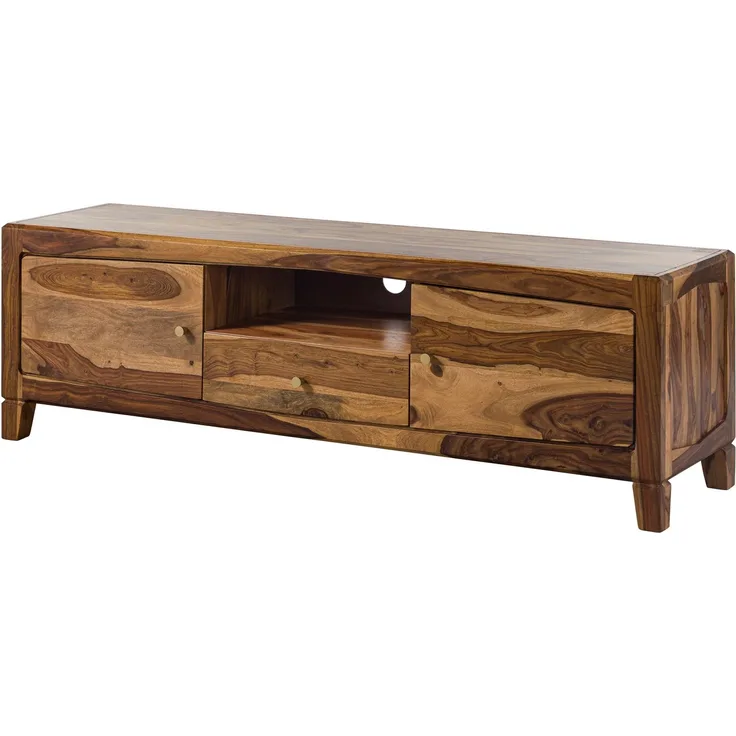 TV-Board Sheesham 175 x 45 x 55 braun lackiert ANCONA #110