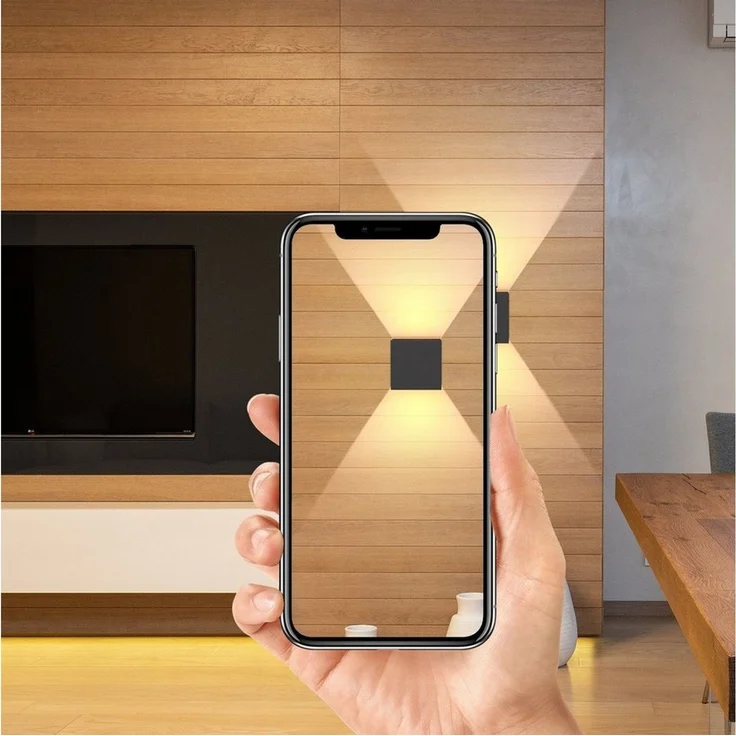 Nettlife Wandleuchte Innen & Aussen LED Wandlampe Schwarz 3000K Metal 5w 1ER 2ER, LED fest integriert, Warmweiß, Schlafzimmer Wohnzimmer Flure – Bild 3