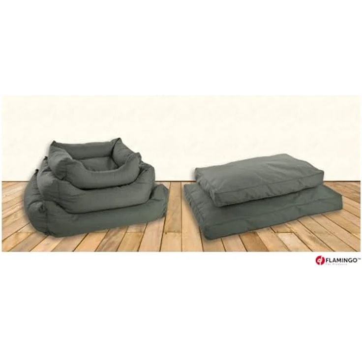 Flamingo Hundekissen Geneve rechteckig dunkelgrün, Maße: 80 x 60 x 10 cm – Bild 4
