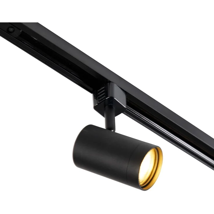 Qazqa Schienensystem-Sets Jeana, ohne Leuchtmittel, GU10, Schwarz, Modern, Aluminium, Deckenstrahler 10-flammig – Bild 5