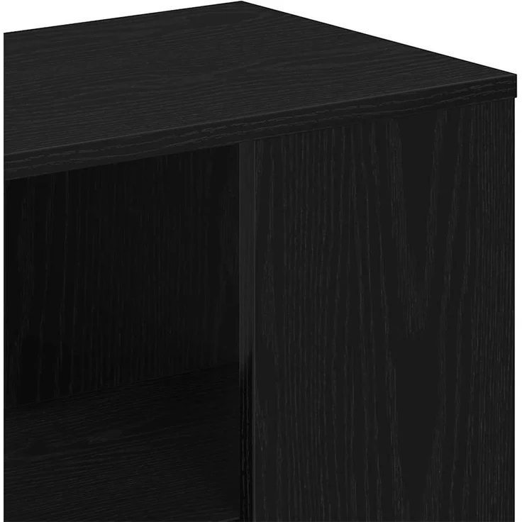 vidaXL Sideboard Schwarz Eichen-Optik 60 x 30 x 50 cm Holzwerkstoff 862606 – Bild 7