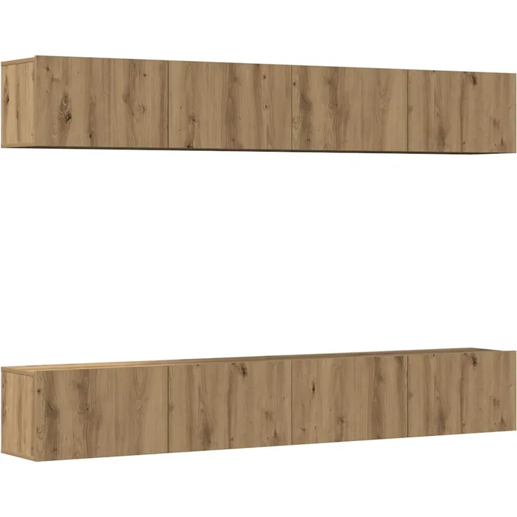 vidaXL 4-teiliges TV-Wandschrank-Set Artisan Oak 100x30x30 cm 3328946