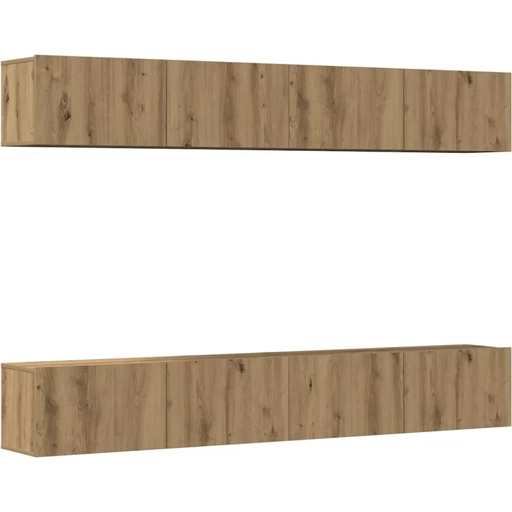 vidaXL 4-teiliges TV-Wandschrank-Set Artisan Oak 100x30x30 cm 3328946 – Bild 1
