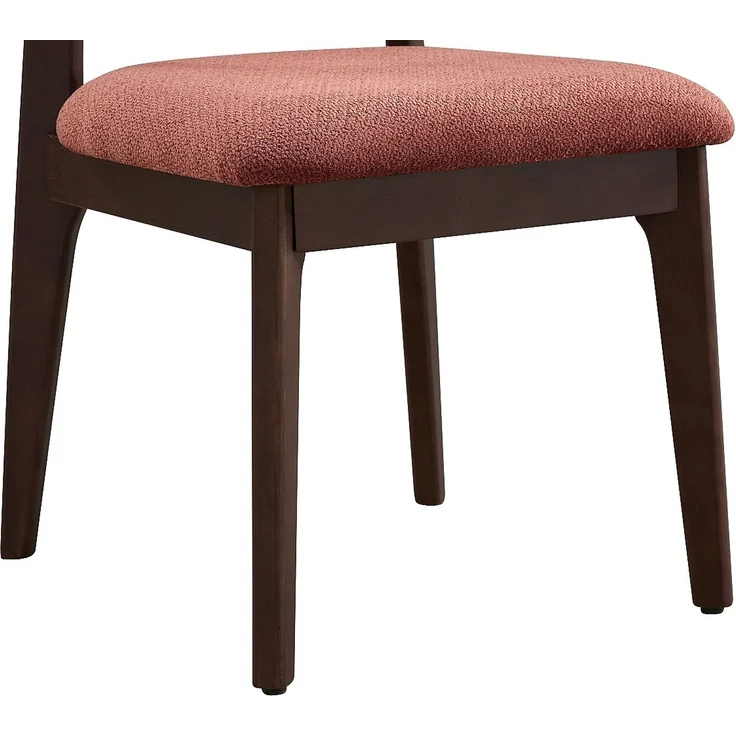 Vente-unique - 2er-Set Stühle aus Strukturstoff und Kautschukholz - Braun - GABIEL – Bild 7