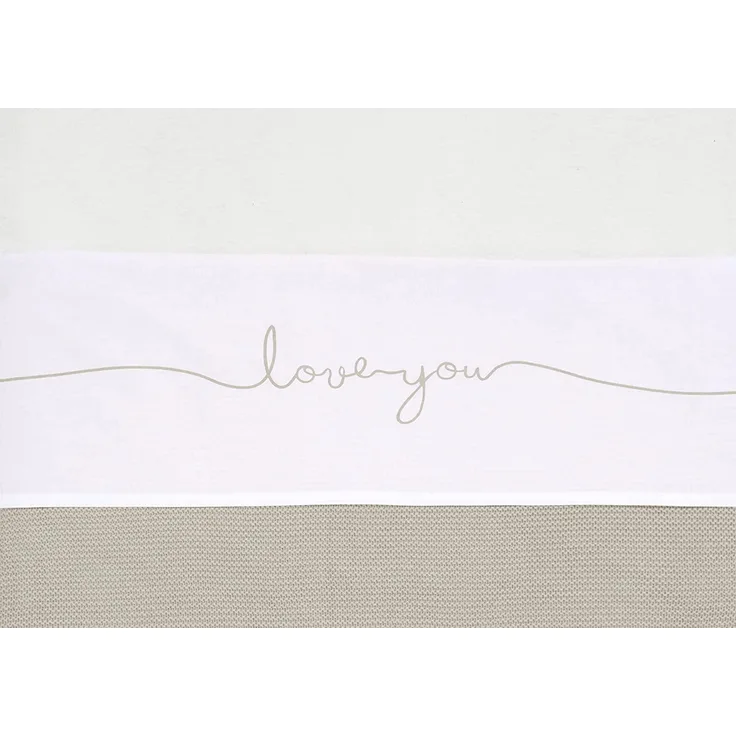 Jollein Love You Bettlaken Nougat 120x150 cm Beige