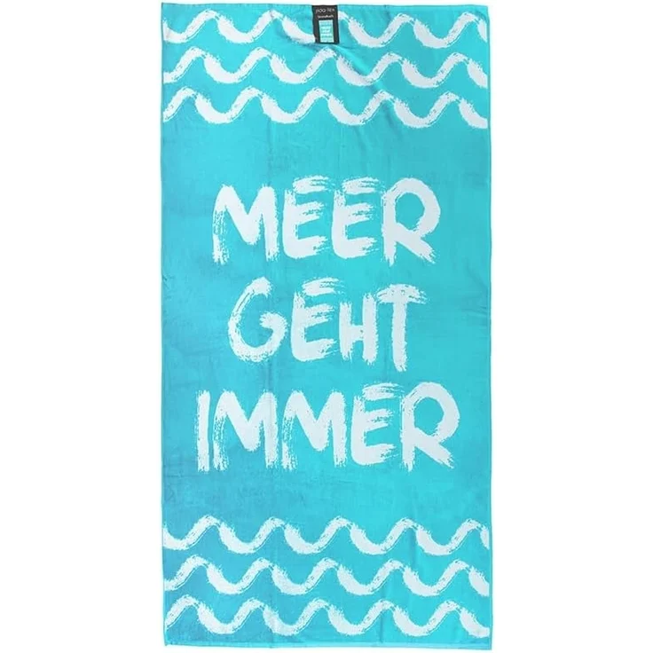 jilda-tex Strandtuch, 100% Bio-Baumwolle (1-St), weiche Frottee-Veloursqualität – Bild 1