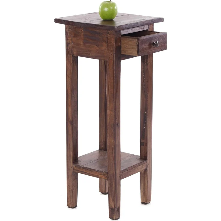 DESIGN DELIGHTS Telefontisch VINTAGE TELEFONTISCH NAPOLEON 75x30cm, braun, Altholz, Beistelltisch – Bild 4