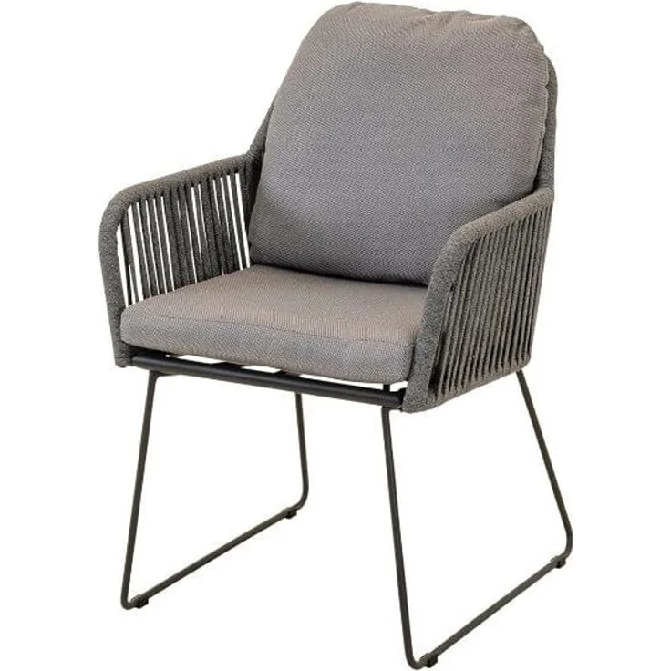 Lesli Living Riff Dining Gartenstuhl Rope grau – Bild 1
