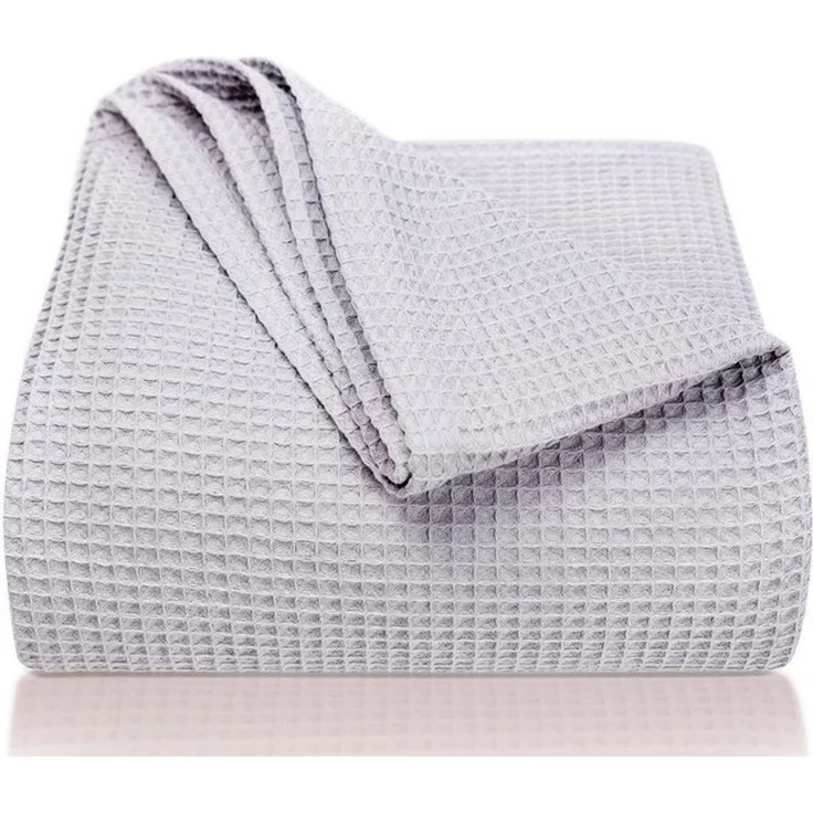 Laynenburg Tagesdecke Waffelpique aus 100% Baumwolle – Baumwolldecke, Kuscheldecke, Wohndecke als Sommerdecke, Bett-Überwurf, Couch-Überwurf, Sofa-Decke – Bild 4