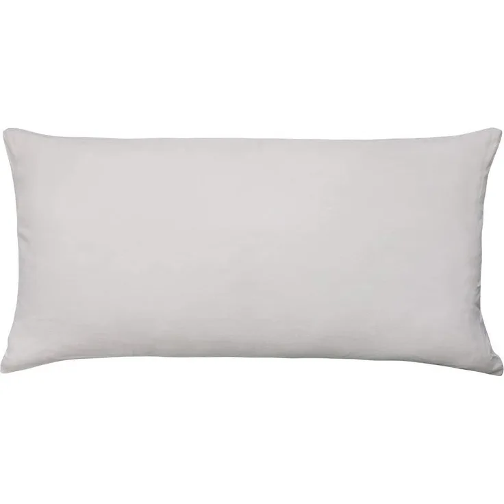 Traumschlaf Uni Biber Kissenbezug | Kissenbezug einzeln 40x80 cm | silber