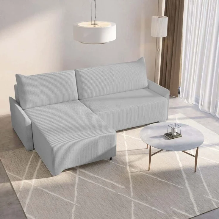 Ecksofa Loco Cord mit Schlaffunktion und Bettkasten | Jan-Art – Bild 4