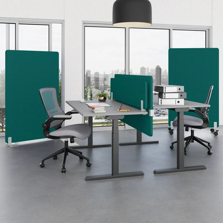 Rheinland Möbel FocusWall STW1016 – Akustik-Stellwand 1000×1600 mm in Stofffarbe Montserrat inkl. Standfüßen – Schreibtisch-Trennwand für Büro & Homeoffice – Schallschutz – Made in Germany – Bild 3