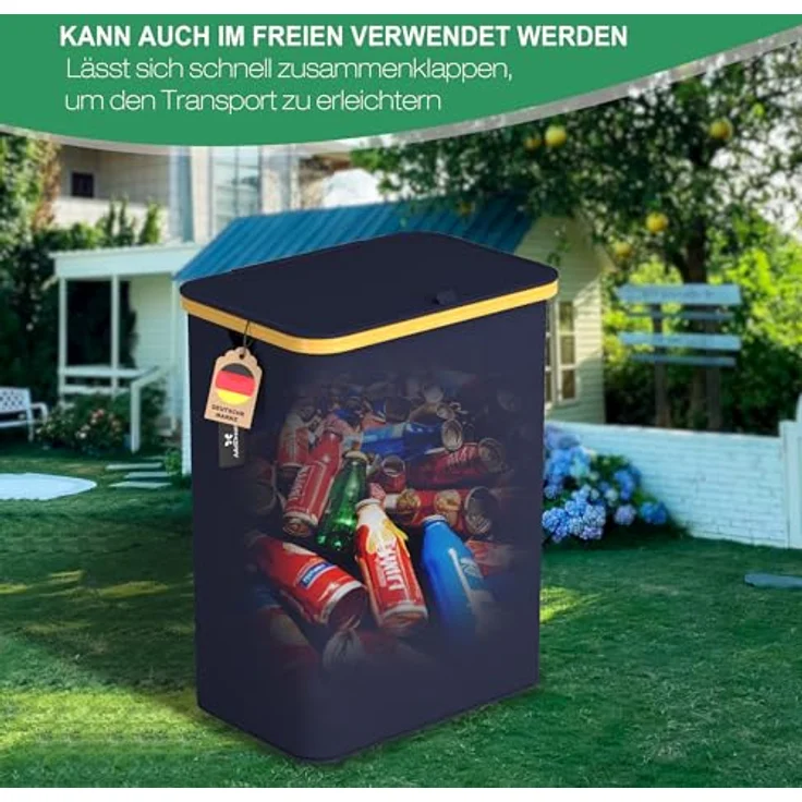 AdelDream Aufbewahrungsbecher Pfandflaschen Sammelbehälter mit Deckel – Bild 4
