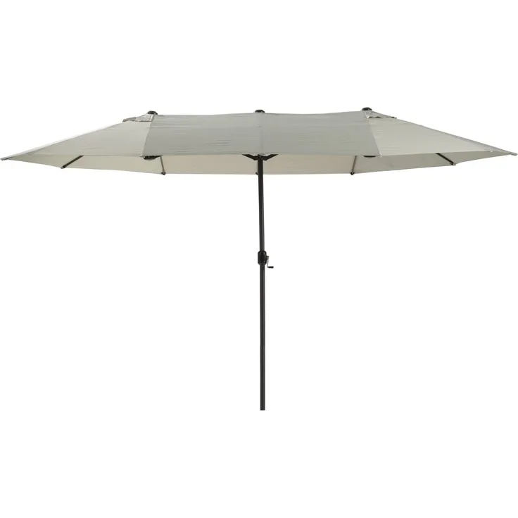 ORIGINAL Garten Sonnenschirm 460x270 cm ovaler Kurbelschirm grau