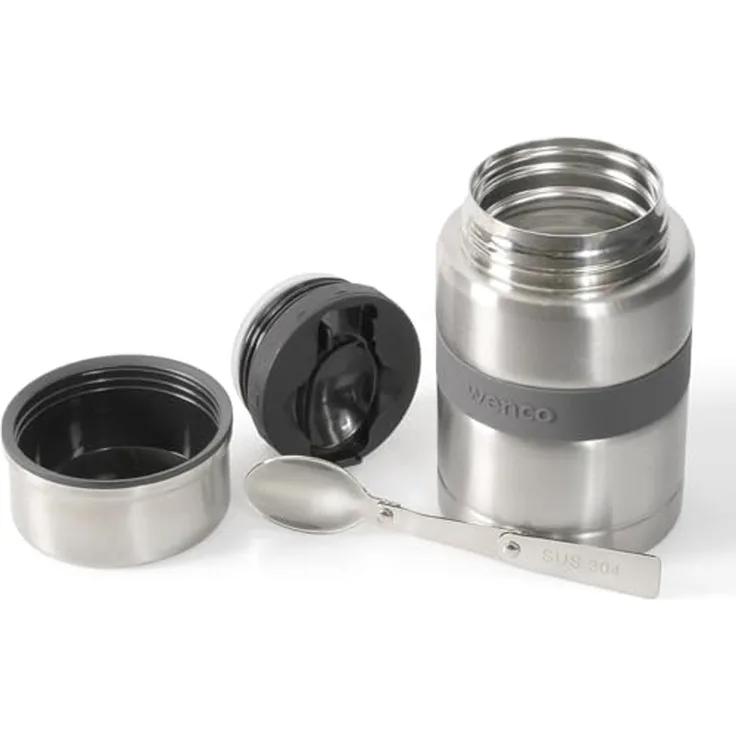 Wenco Lunchbox Thermobehälter für essen warmhalten to go 500ml, (1-tlg, Edelstahl), Essensbehälter für unterwegs, Lebensmittelsicher & BPA-frei