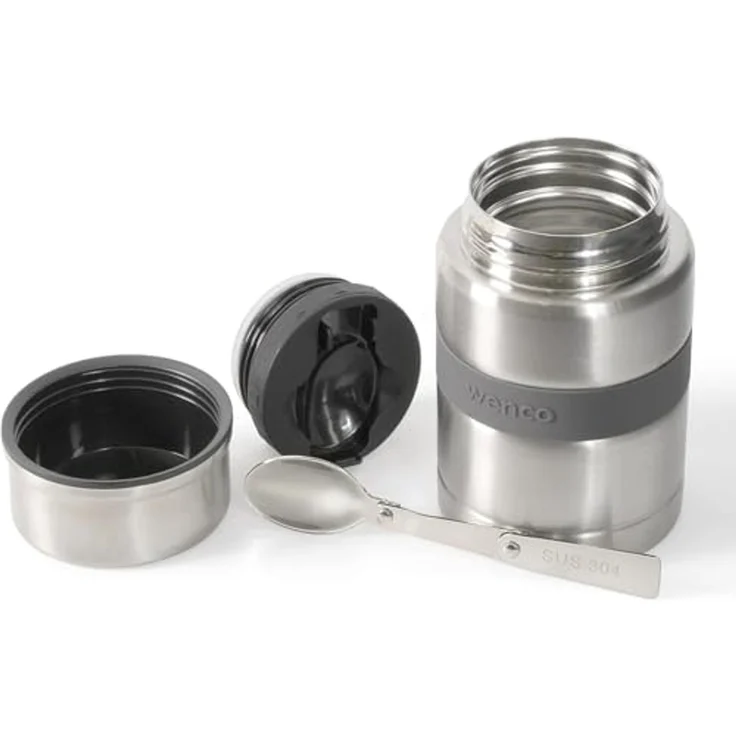 Wenco Lunchbox Thermobehälter für essen warmhalten to go 500ml, (1-tlg, Edelstahl), Essensbehälter für unterwegs, Lebensmittelsicher & BPA-frei – Bild 1