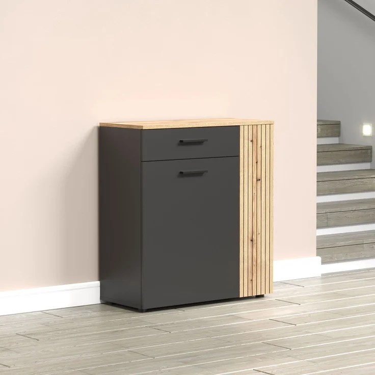 Schuhschrank Esteban in grau und Eiche Evoke 80 cm – Bild 6