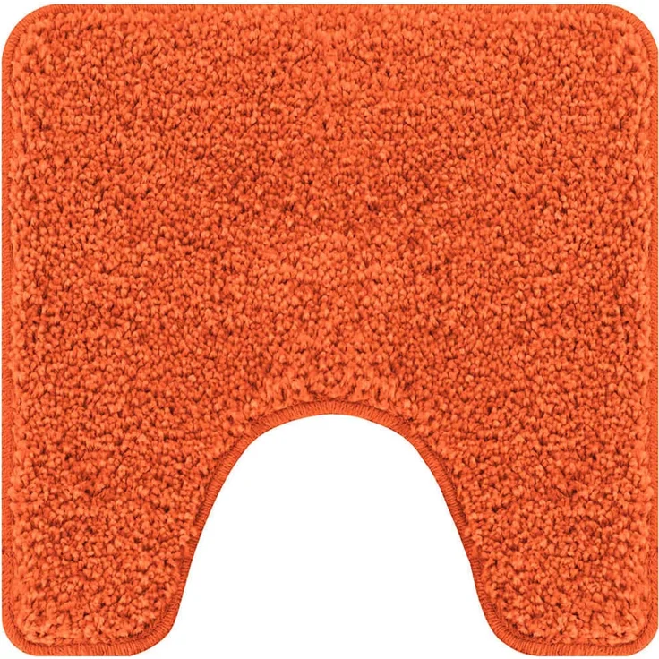 vidaXL Rutschfeste Badematte mit Toilettenausschnitt Orange 50 x 50 cm 4019821 – Bild 1