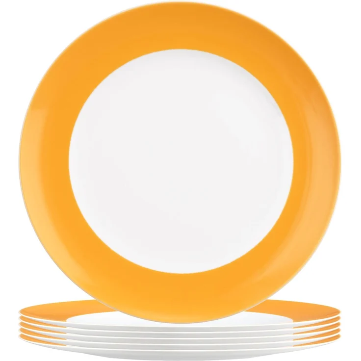 Seltmann Weiden Liberty Pure Colors Frühstücksteller ø 22,5 cm 6er Set - Mango Orange – Bild 1