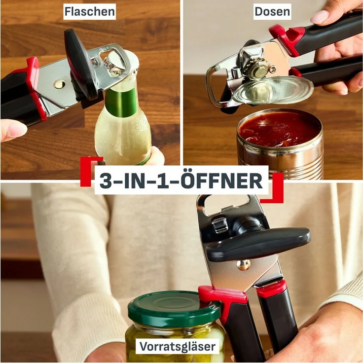 Tefal Dosenöffner Ingenio+, hitzebeständig bis 230°C, spülmaschinenfest, verstärktes Nylon – Bild 3