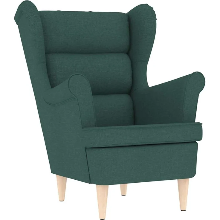 vidaXL Sessel mit Fußhocker Dunkelgrün Stoff 3307994 – Bild 7