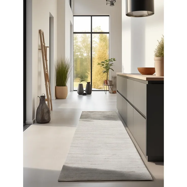 HANSE Home Teppich Dhaka Juteteppich, rechteckig, Höhe: 5 mm, Läufer, handgewebt, Jute, Wolle, Natur, Wohnzimmer, Flur, Klassisch