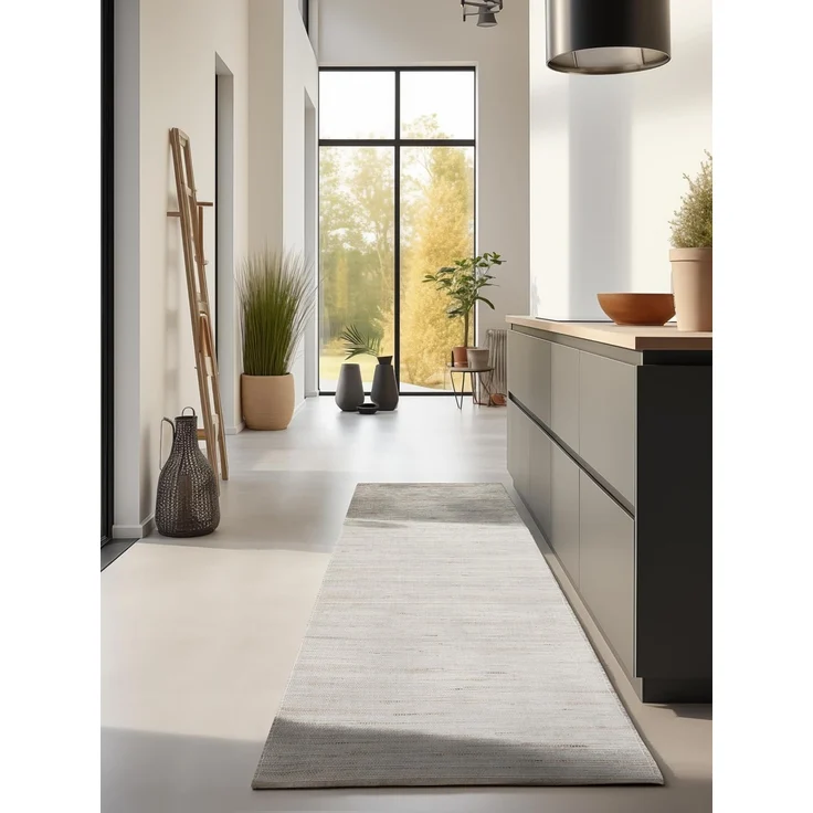 HANSE Home Teppich Dhaka Juteteppich, rechteckig, Höhe: 5 mm, Läufer, handgewebt, Jute, Wolle, Natur, Wohnzimmer, Flur, Klassisch