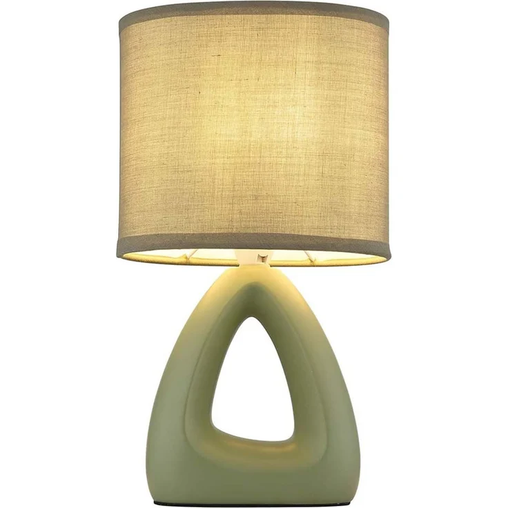 Tischleuchte, Keramik Textil, grün, H 30 cm – Bild 7