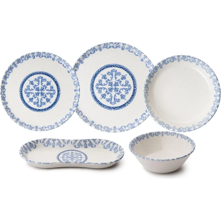 Hermia Concept 'N25003' Tafelservice (27-teilig), Blau / Weiß, Ø 25 cm – Bild 1