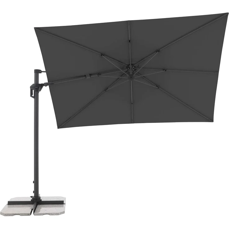 Doppler Sonnenschirm / Ampelschirm "Active Pendel Green Edition 310 x 210", inkl. Schutzhülle und Standkreuz, anthrazit, 310 x 210 cm – Bild 7