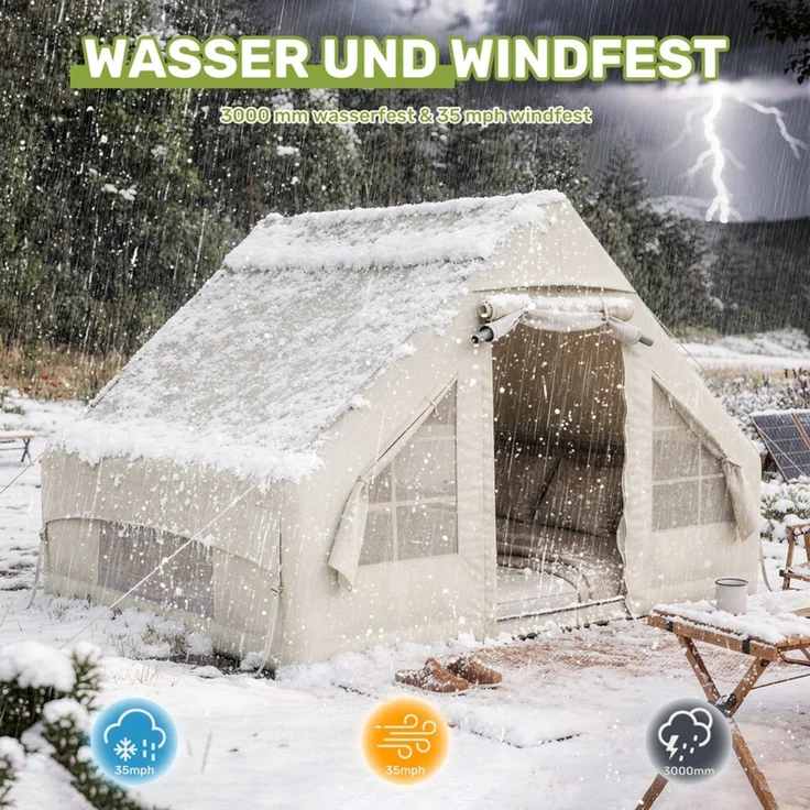 Hawthyhome Faltpavillon 3x3m Pop Up Partyzelt, wasserdicht & UV-Schutz 50+, One-Touch-Schnellaufbau, 3 Höhenstufen, stabiles Kohlenstoffstahl-Gestell, inkl. Tragetasche, für Garten, Camping & Outdoor, Blau – Bild 5